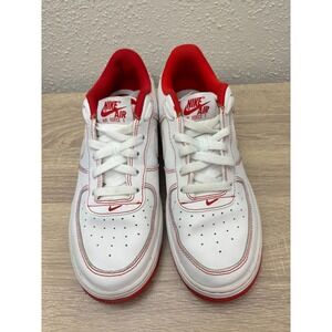 Nike Air Force 1 Sneakers Low University Red White Youth Size 7Y  CW1575-100
